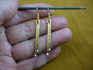   DRUMSTICK sticks pair dangle Earrings drums gold plated drum  