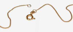   Real 14K Gold Necklace chain (kartje diamond cut) 45 cm NEW  