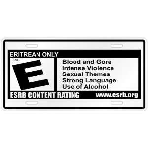 New  Eritrean Only / E S R B Parodie Eritrea License 