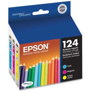 PACK Epson GENUINE 124 Color Ink (RETAIL BOX) T124520 NX330 NX420 