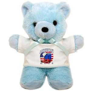  Teddy Bear Blue American Made Country Cowboy Boots and Hat 