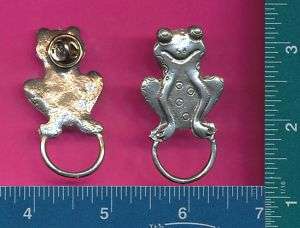 wholesale pewter frog eyeglass holder pins D4120  