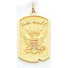 JewelBasket US Military Dog Tag Pendants   10k Gold US Navy Dog 