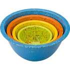 Zak Designs Set of 4 Multi Confetti Melamine Mixing Bowls Turquoise