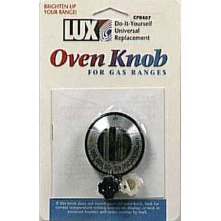 Lux Universal Oven Knob For Gas Ranges   Black 