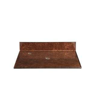   31 Vanity Top for Vessel Sink with Backsplash   Finish Copper / Grey