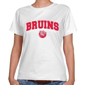 Belmont Bruins Ladies White Logo Arch Classic Fit T shirt 