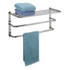 Polder Towel Rack with Shelf, Wall mount Chrome   Chrome   12H x 24 1 