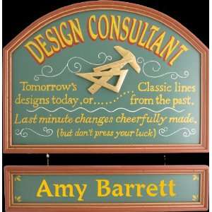 DESIGN CONSULTANT NAMEBOARD CLEVER AMUSING SIGN 