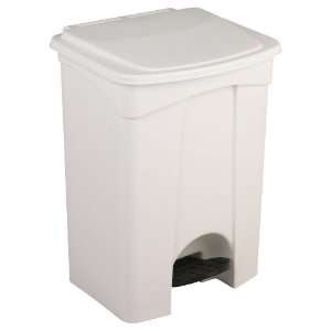 Continental 12WH Plastic 12 Gallon Step On Waste Receptacle 