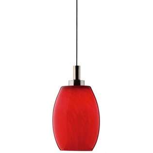   Low Voltage Mini Pendant Shade in Red Cirrus Glass with Holder Options
