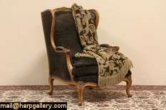 Carved Wing Chair, Down Cushion  