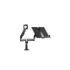    Adjustable Monitor / Laptop Dual Swing Arm Desk Mount   Color Black