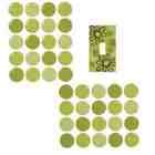   Lime Peel and Stick Deco Dots with 1 Light Wall Plate Cover 40 Piece