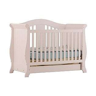   in 1 Fixed Side Convertible Crib   White  Baby Furniture Cribs