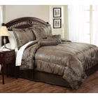   Hearth Brown King Comforter Set with Bonus Pillows By Pem America