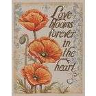   Sentiments Love Blooms Counted Cross Stitch Kit   10X12 1/2 28 Count