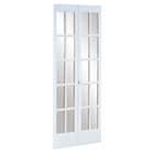   Traditional Divided Glass 36 x 80.5 inch Prefinished White Bifold Door