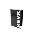 Present Time Typographic Metal Key Box, Black with White Letters