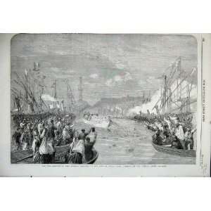   1859 War Emperor Napoleon Port Genoa Boats Ships Sea