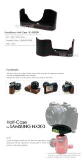 NEW HorusBennu Leather Camera Half Case Bag HC NX200 (Brown) for 