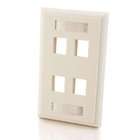 Cables To Go 03413 4 Port Single Gang Multimedia Keystone Wall Plate 
