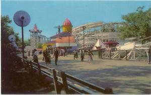 RIVERVIEW AMUSEMENT PARK *FLYING TURNS* POST CARD  