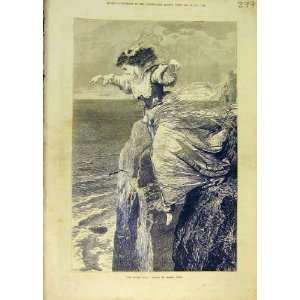  LoverS Leap Marcus Stone Lady Cliff Woman Print 1873 