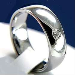 pc His Hers TUNGSTEN SILVER Engagement Wedding Band Ring Set 