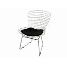   Interiors Wire Side Chair / Dining Chair with Vinyl Seat Pad   White