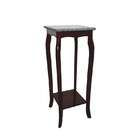 ORE Wood Plant Stand with Marble Top in Cherry Finish