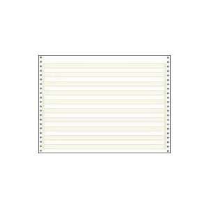 Universal Green Bar Computer Paper, 20lb, 14 7/8 x 11, Perforated 