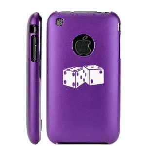   Purple E356 Aluminum Metal Back Case Dice Cell Phones & Accessories