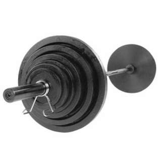 Xmark Fitness XMark 355 lb. Rubber Coated Olympic Plate Gym Weight Set 