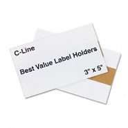 Line Repositionable Label Holders, 3 x 5, Clear, 50/Pk 