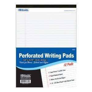  BAZIC Perforated Legal Pad, 8.5 x 11.75 Inch, 50 Count (12 