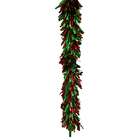 VCO 8.5 Shiny Foil Festive Red and Green Christmas Garland   Unlit