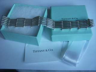    Tiffany & Co. 18K White Gold & Sterling Silver Gatelink Bracelet