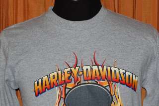 HARLEY DAVIDSON GRAND CAYMAN PIRATE LONG SLEEVE GRAY HD T SHIRT MENS 