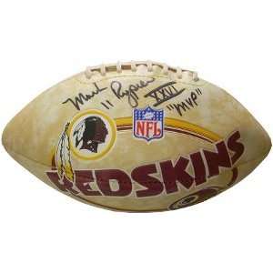  Mark Rypien Washington Redskins Logo Football XXVI MVP 