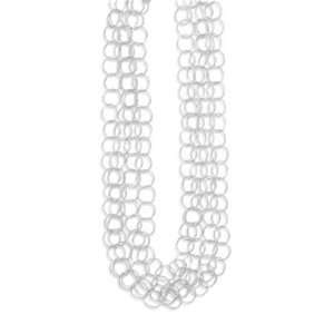  CleverSilvers 17 4 Strand Small Round Wire Link Necklace 
