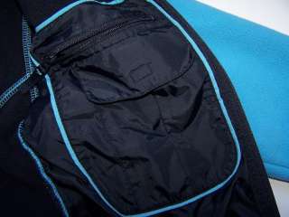 LANDS END Girls Fleece Jacket M 5 6 EUC Blue Gloves  