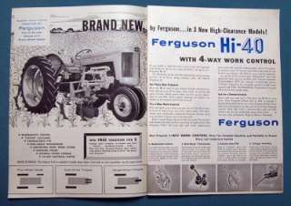 1956 Ferguson HI  40 Tractor Advertisement  