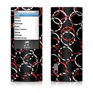  Red Loops Design Decal Sticker for Apple iPod Nano 5G (5th 