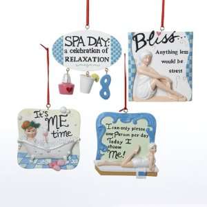  Club Pack of 12 Funny Spa Day Christmas Ornaments