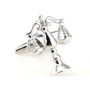 Silver Scales of Justice Cufflinks 