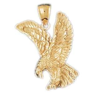  14kt Yellow Gold Eagle Pendant Jewelry