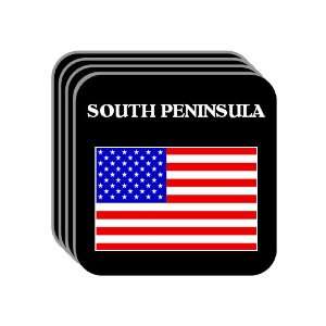  US Flag   South Peninsula, Florida (FL) Set of 4 Mini 
