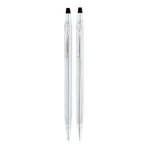 Cross Classic Century Lustrous Chrome Ball Point Pen and .05mm Pencil 