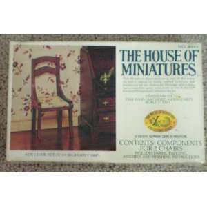 Doll House [dollhouse] Furniture Miniature    Set of 2 Side Chairs 